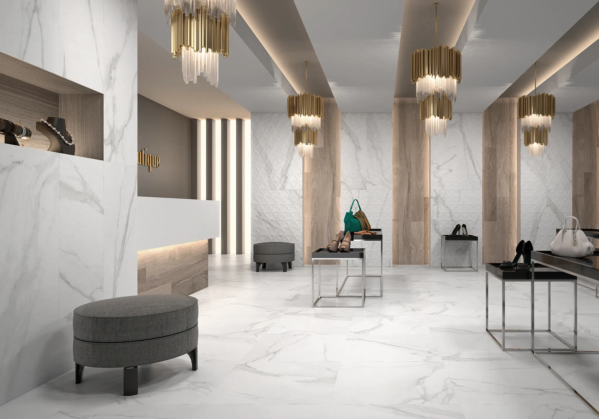 Carrelage Aspect marbre Matto blanc 2