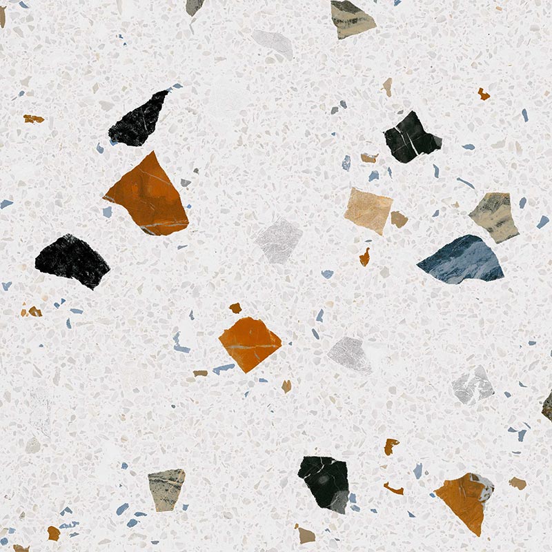 Carrelage Aspect terrazzo Straci - 60X60 - Blanc Clara