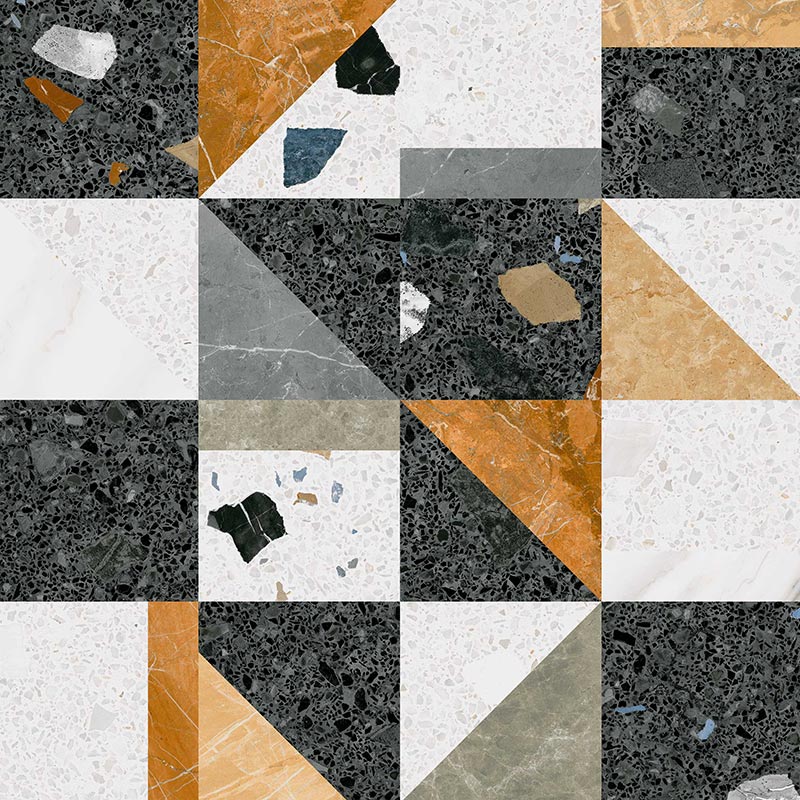 Carrelage Aspect terrazzo Straci - 80X80 - Motif Granito