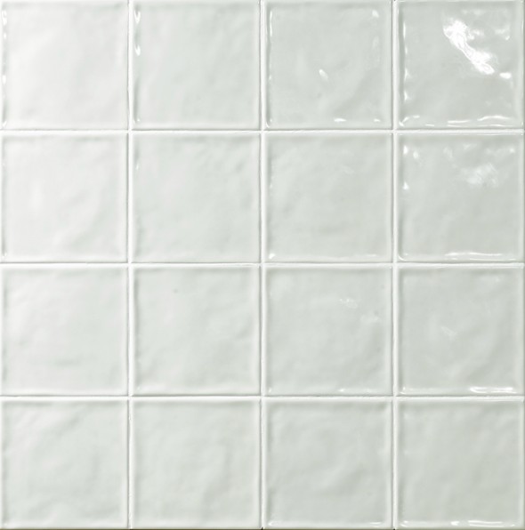 Carrelage Zellige Pompei 15x15 cm - Blanc Brillant