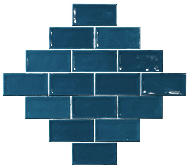 Carrelage Zellige Alicante 7.5x15 cm - Bleu Brillant