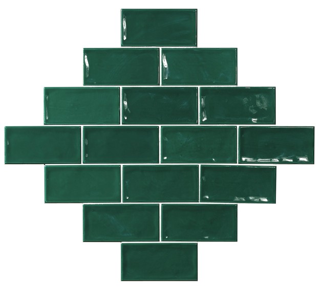 Carrelage Zellige Alicante 7.5x15 cm - Vert Brillant