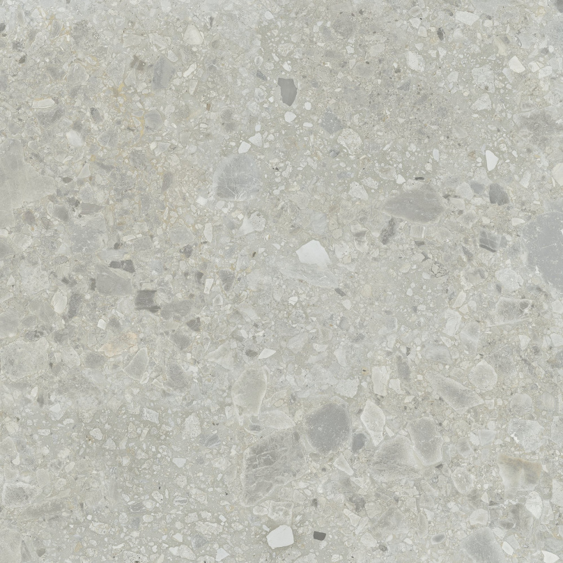 Carrelage Aspect terrazzo Berma - 80x80 - Gris réctifié