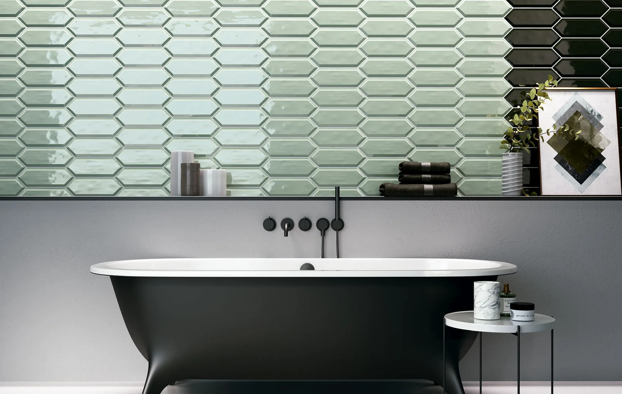 Carrelage hexagonal Plato 10x30 cm 2