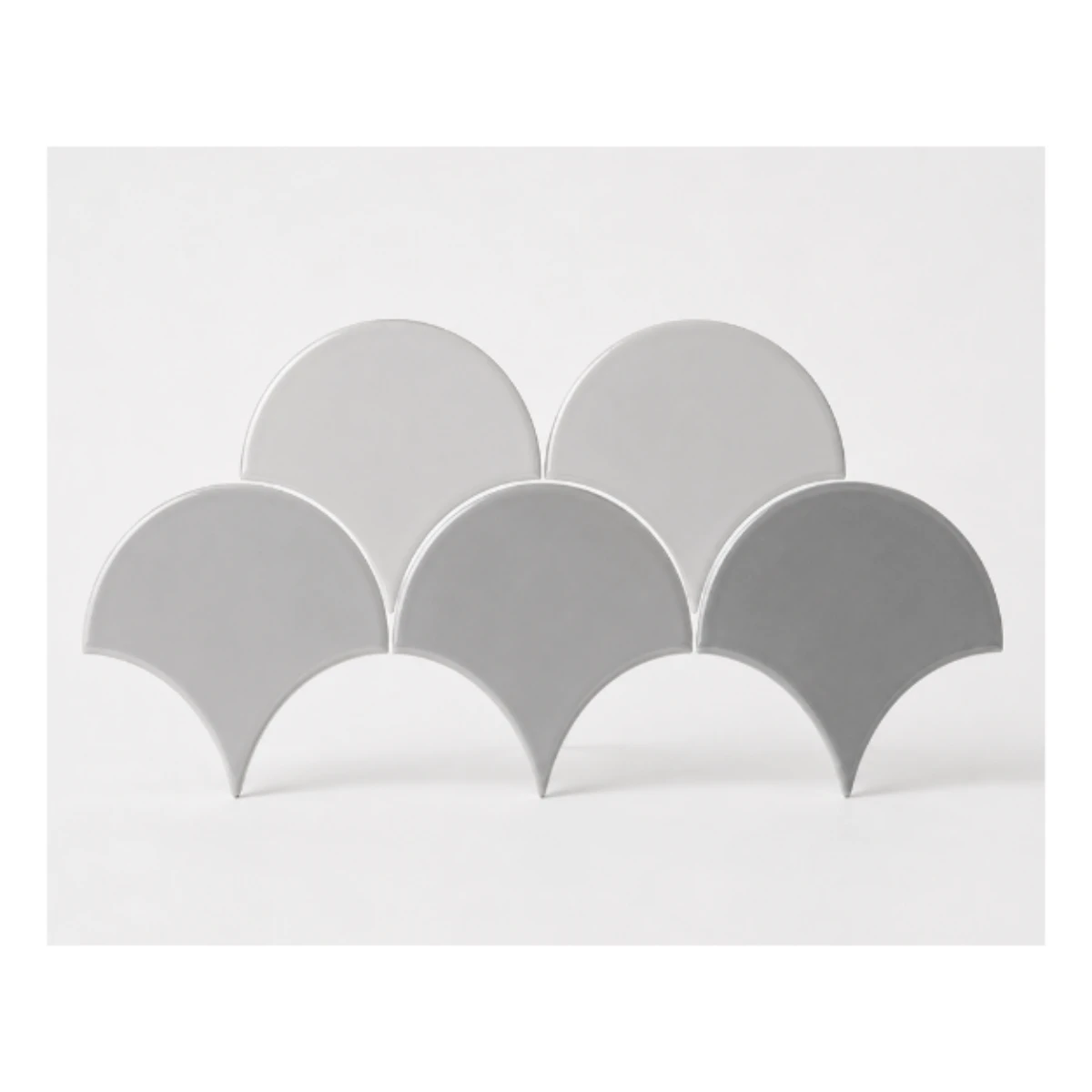 Carrelage écaille de poisson Fisho 15x17 cm - Gris foncé