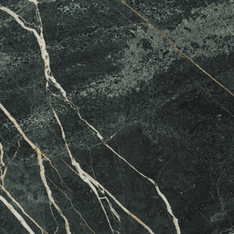 Carrelage Aspect marbre Lumos - Poli - 60x60 - Noir Mousse