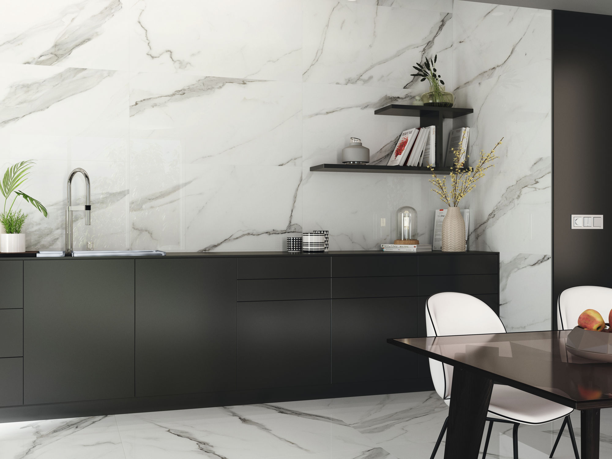 Carrelage Aspect marbre Claro blanc poli 2