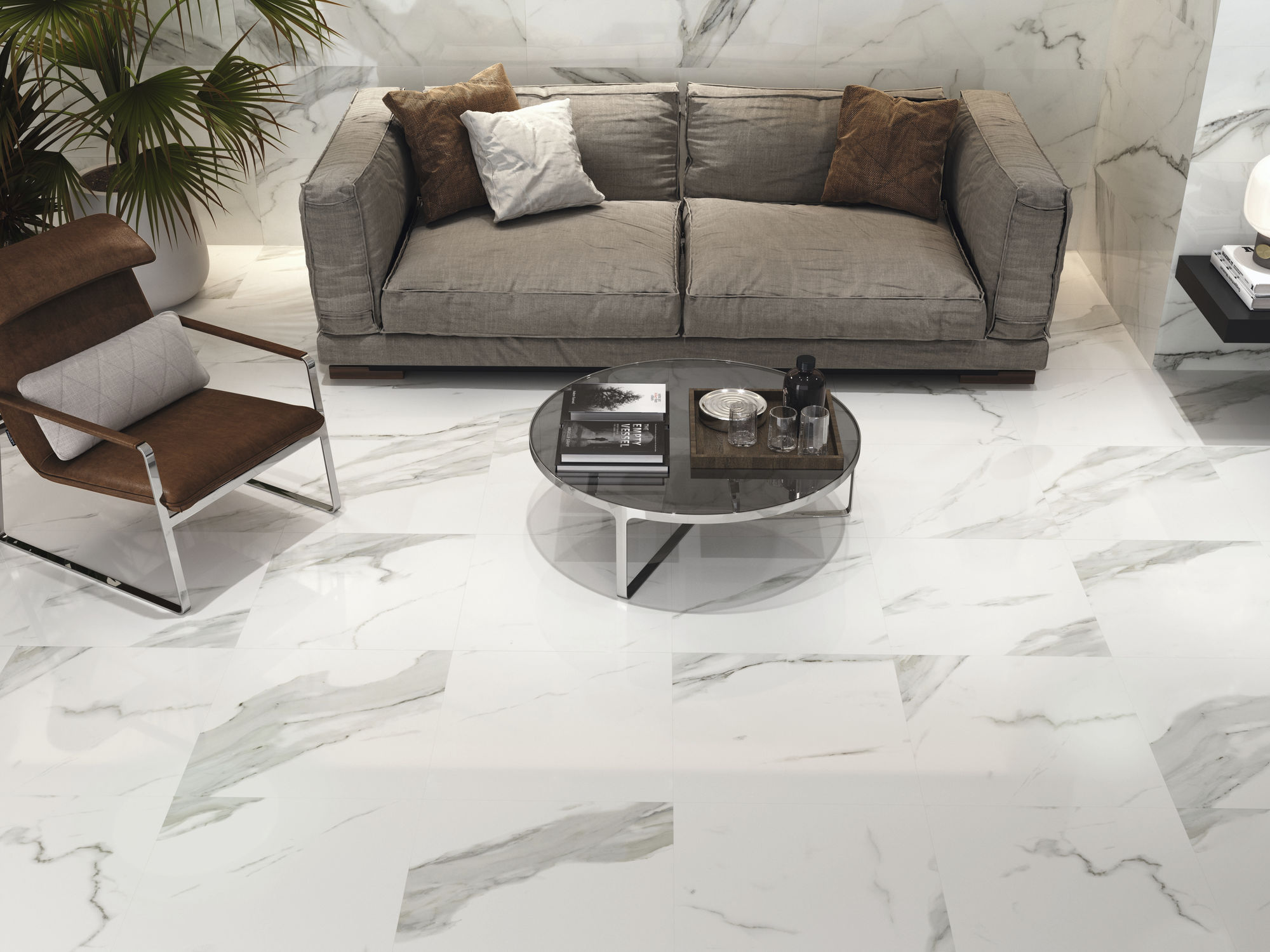 Carrelage Aspect marbre Claro blanc poli 2