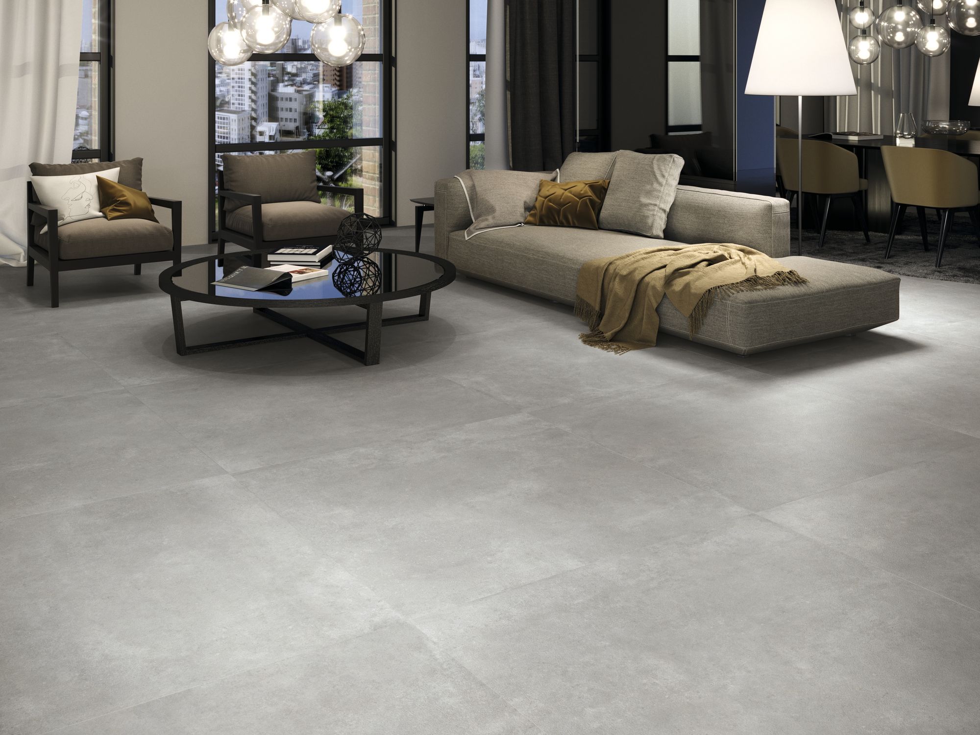 Carrelage aspect béton Tekrart 60x60 cm 2