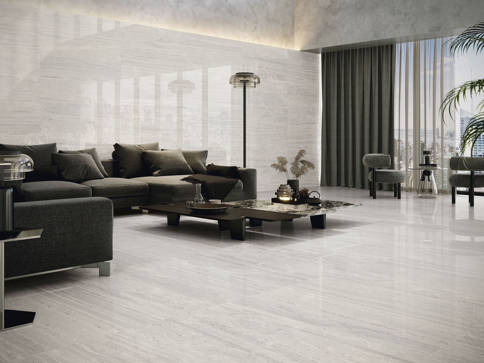 Carrelage aspect marbre Roma 60x120 cm 2