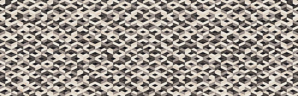 Carrelage Imitation Pierre Crema 32x99 cm - Noir motif
