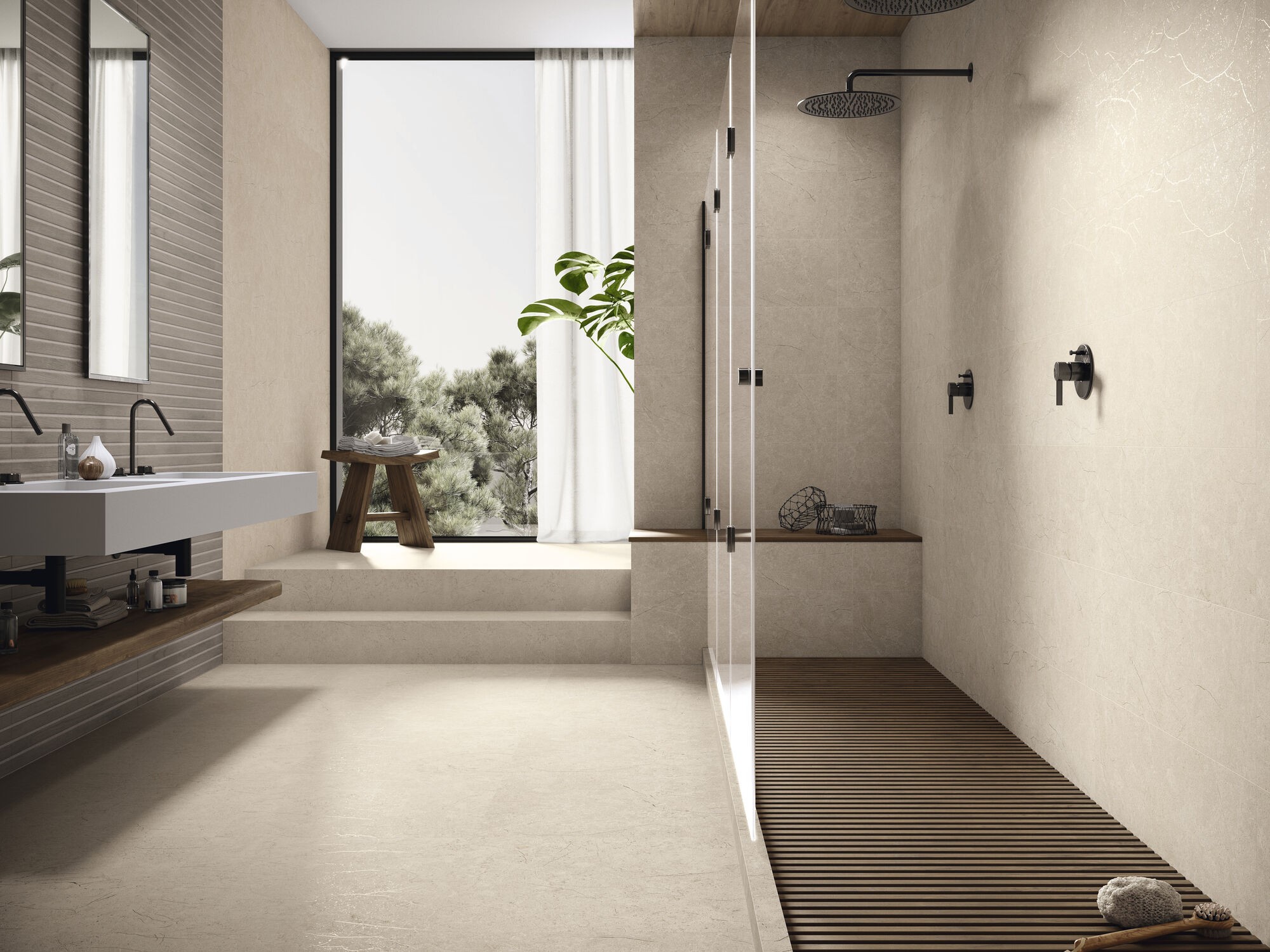 Carrelage imitation pierre Balt Gris  30x90 cm 2