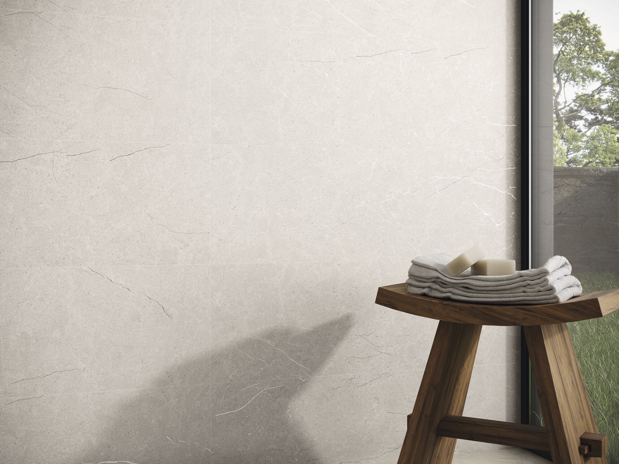 Carrelage imitation pierre Balt Gris  30x90 cm 2
