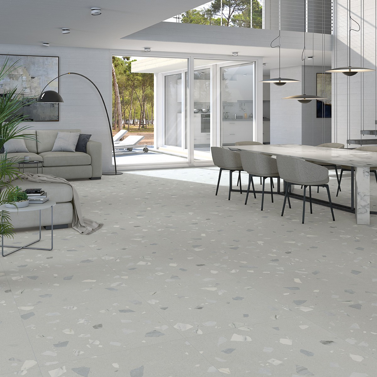 Carrelage imitation pierre Pragua gris  60x60 cm 2