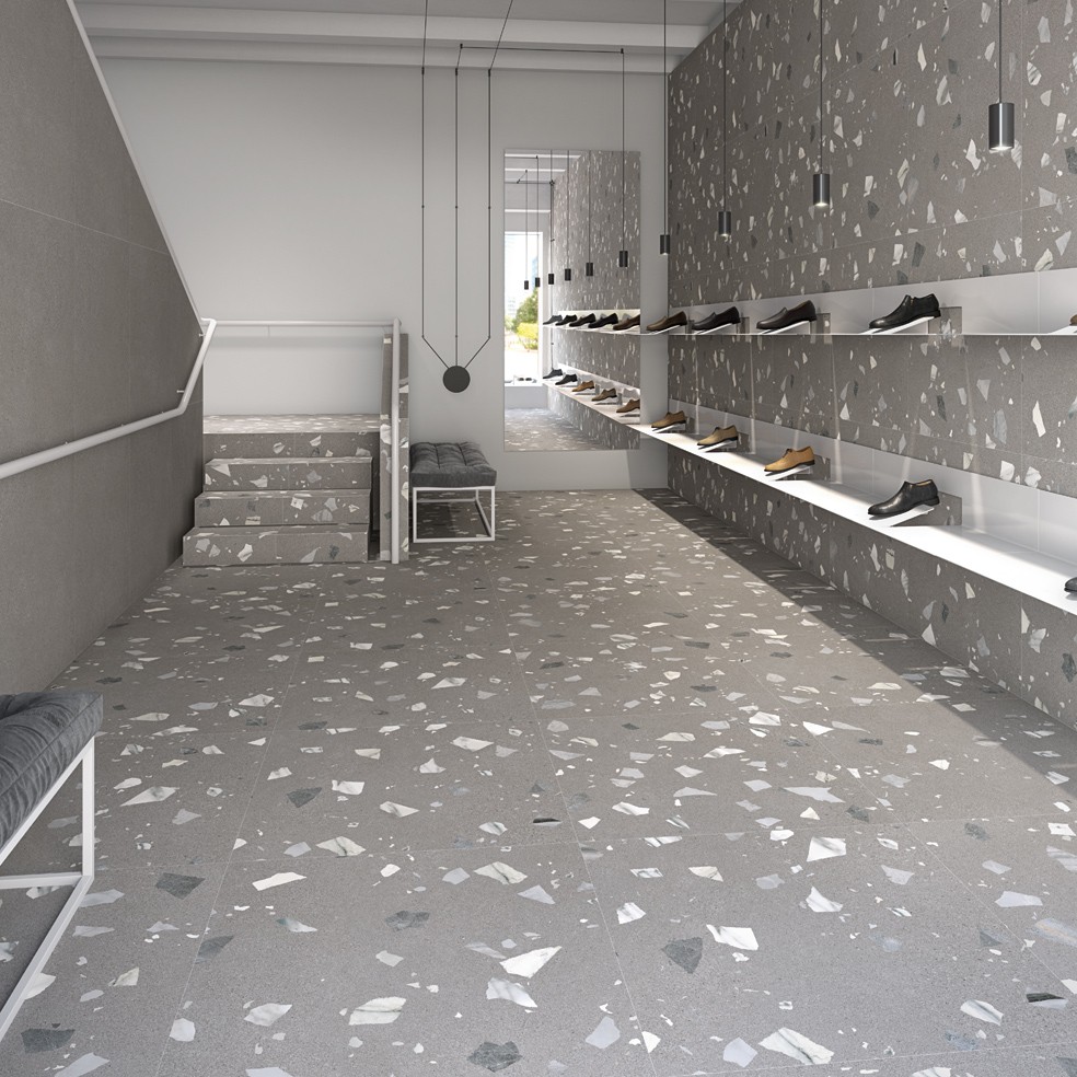 Carrelage imitation pierre Pragua gris  60x60 cm 2