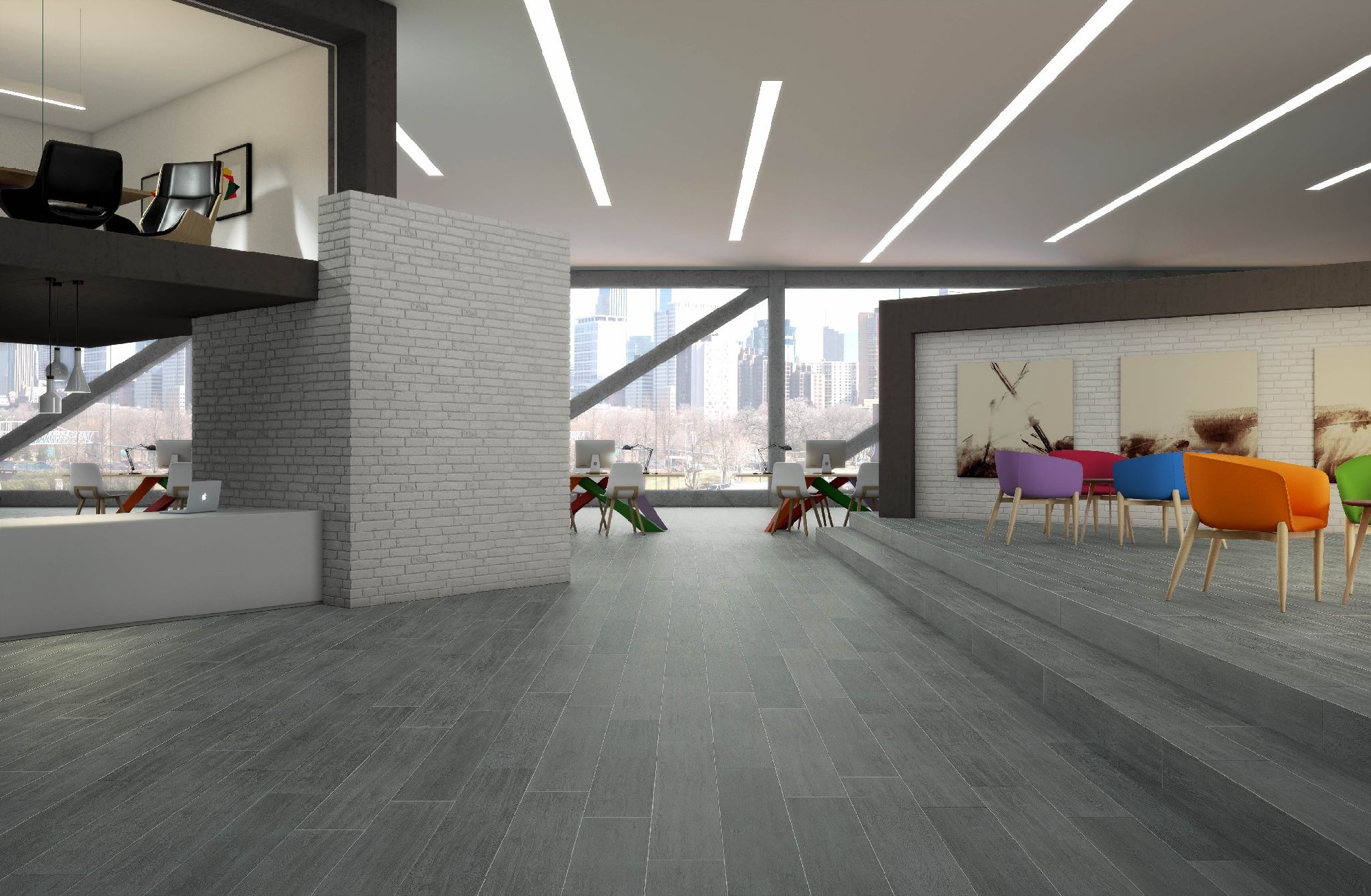 Carrelage Imitation parquet North 20x120 cm 2