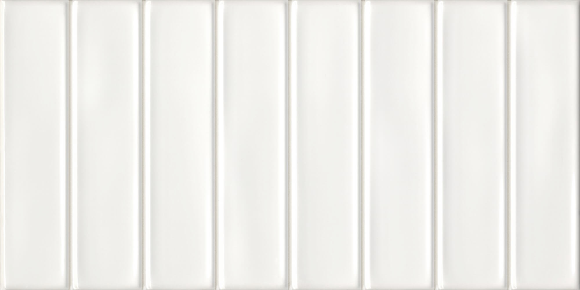 Carrelage imitation pierre romi 15x30 cm - Blanc