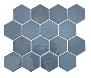 Carrelage Hexagonal Lond-hex 29x25 cm - Bleu