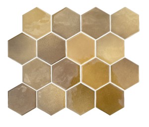 Carrelage Hexagonal Lond-hex 29x25 cm - Jaune