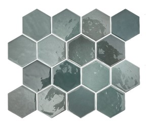 Carrelage Hexagonal Lond-hex 29x25 cm - Vert