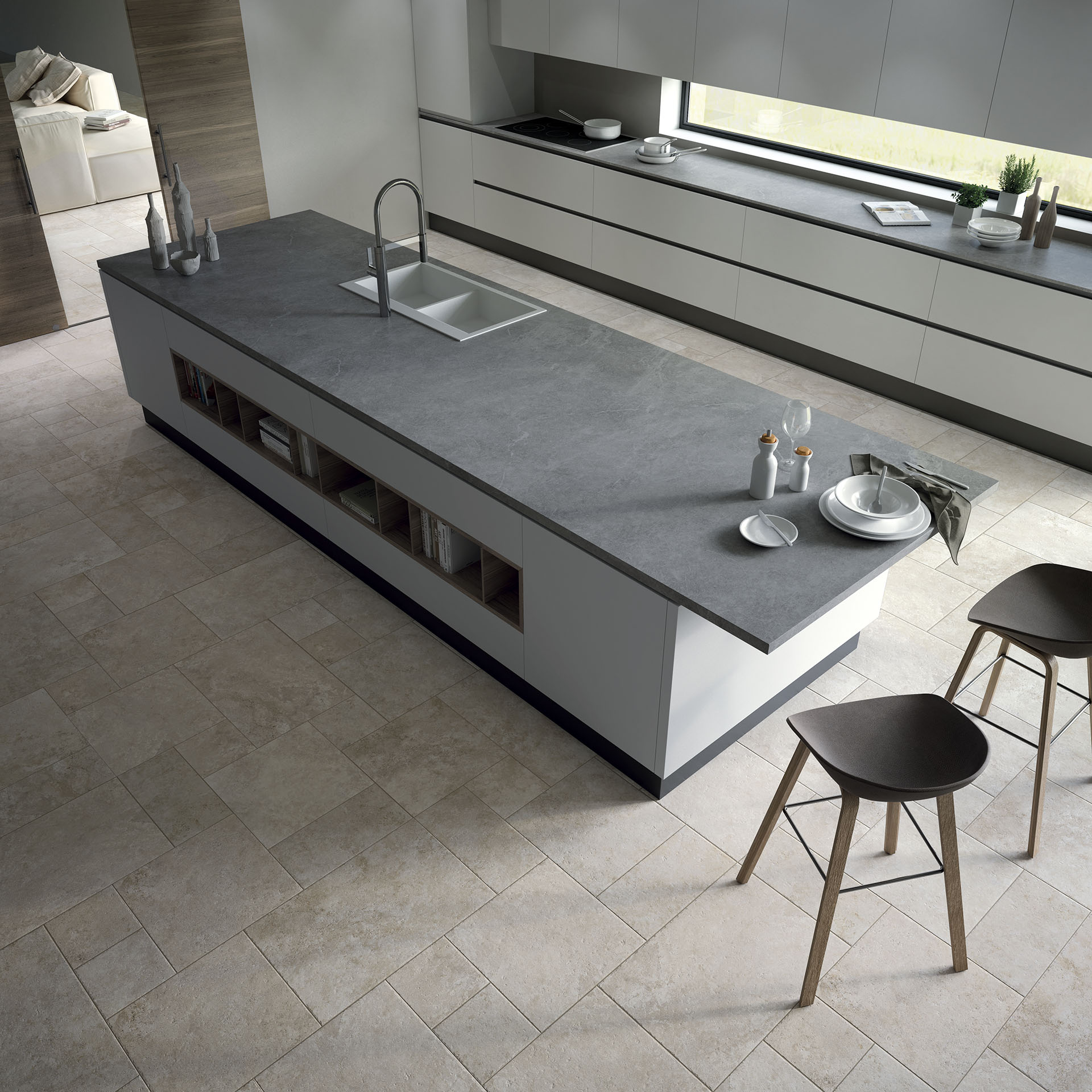 Carrelage effet travertin Portofino 60x60 3