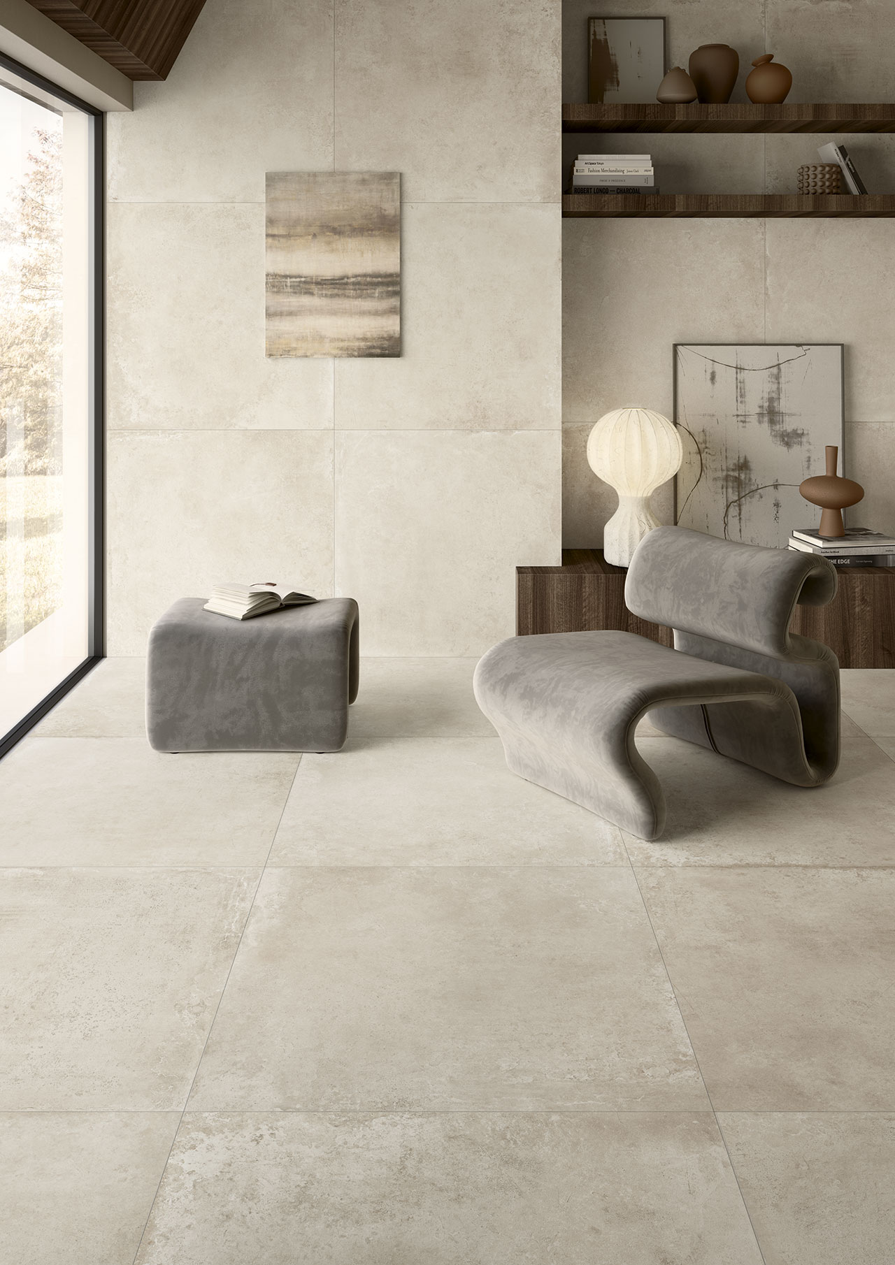 Carrelage aspect béton Amalfi 100x100 2