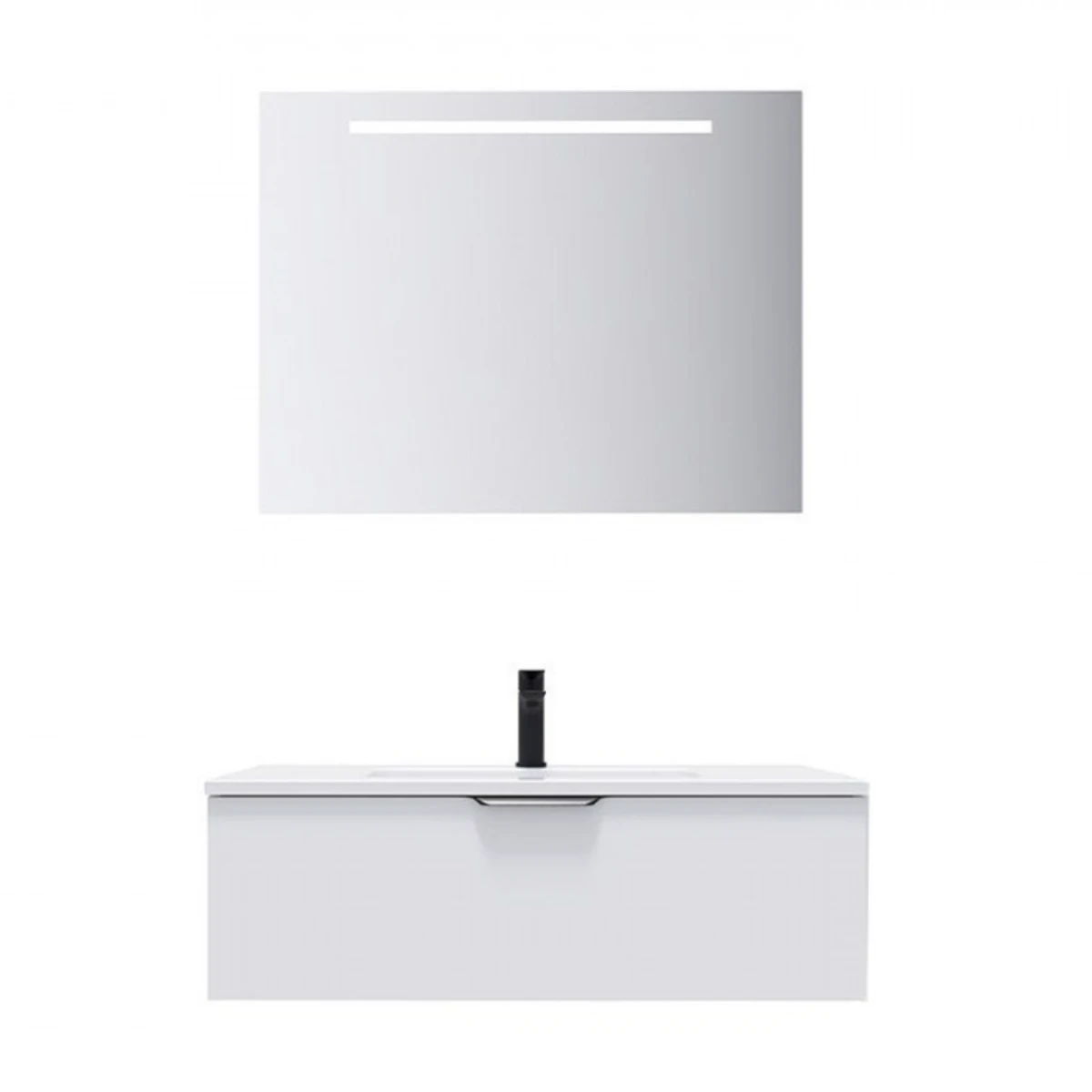 Meuble de salle de bain Elégance 60 cm - Intégrée - Blanc - 1