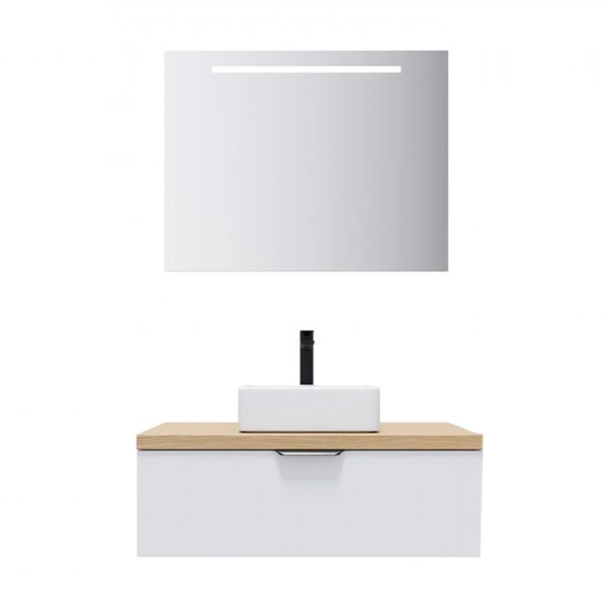 Meuble de salle de bain Elégance 60 cm - Posée - Blanc - 1