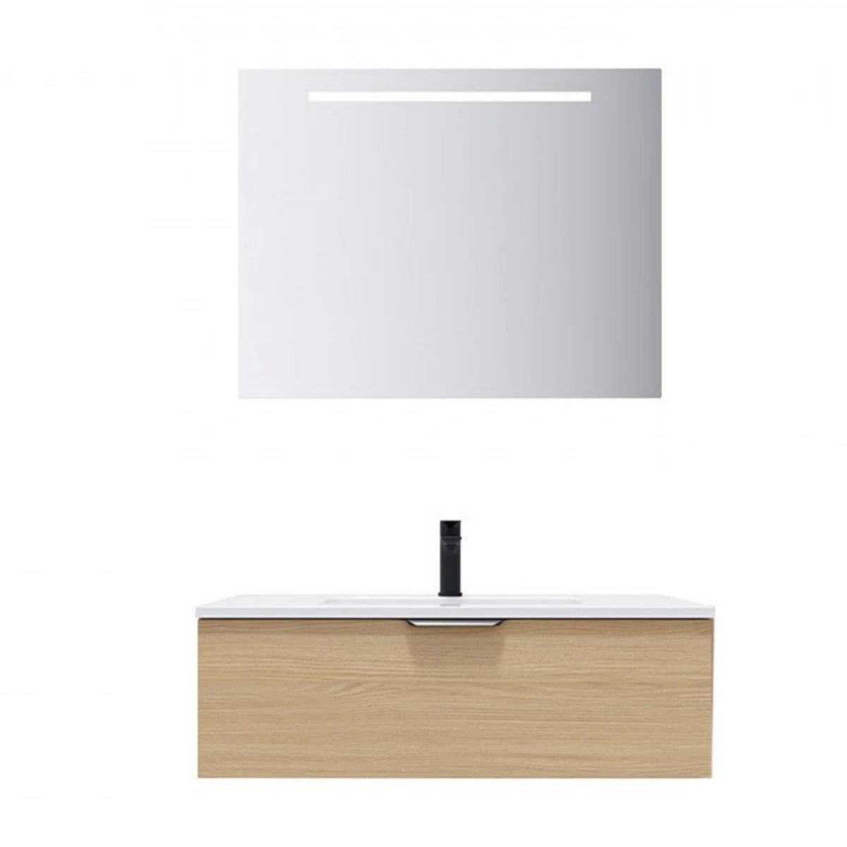 Meuble de salle de bain Elégance 60 cm - Intégrée - Chêne clair - 1