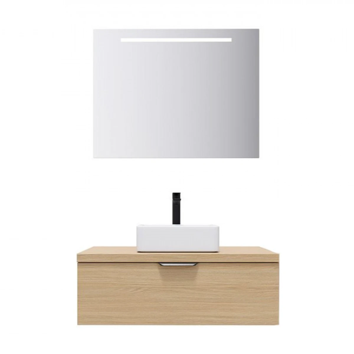Meuble de salle de bain Elégance 60 cm - Posée - Chêne clair - 1