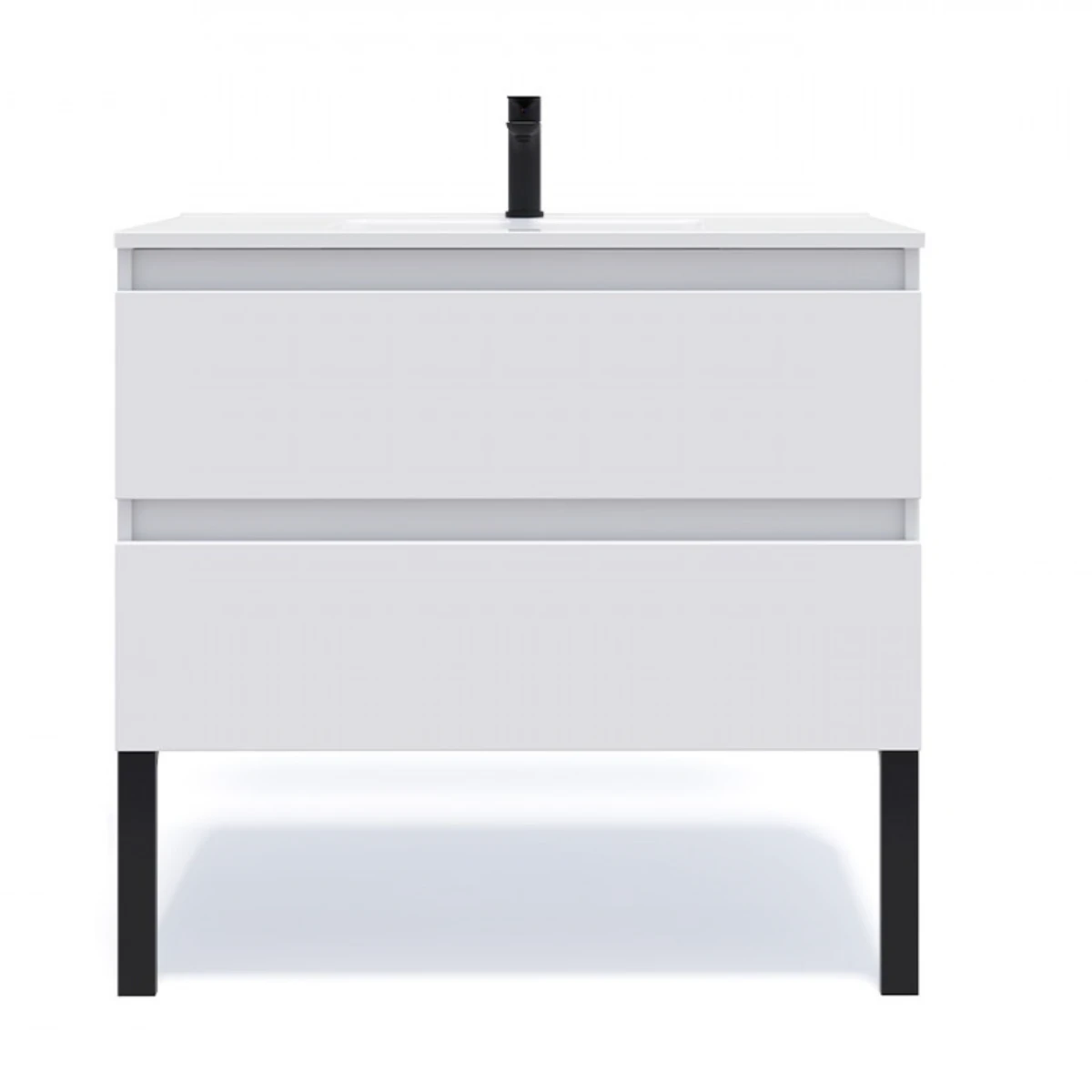 Meuble de salle de bain Vicenza 90cm - Intégrée - Blanc - 2