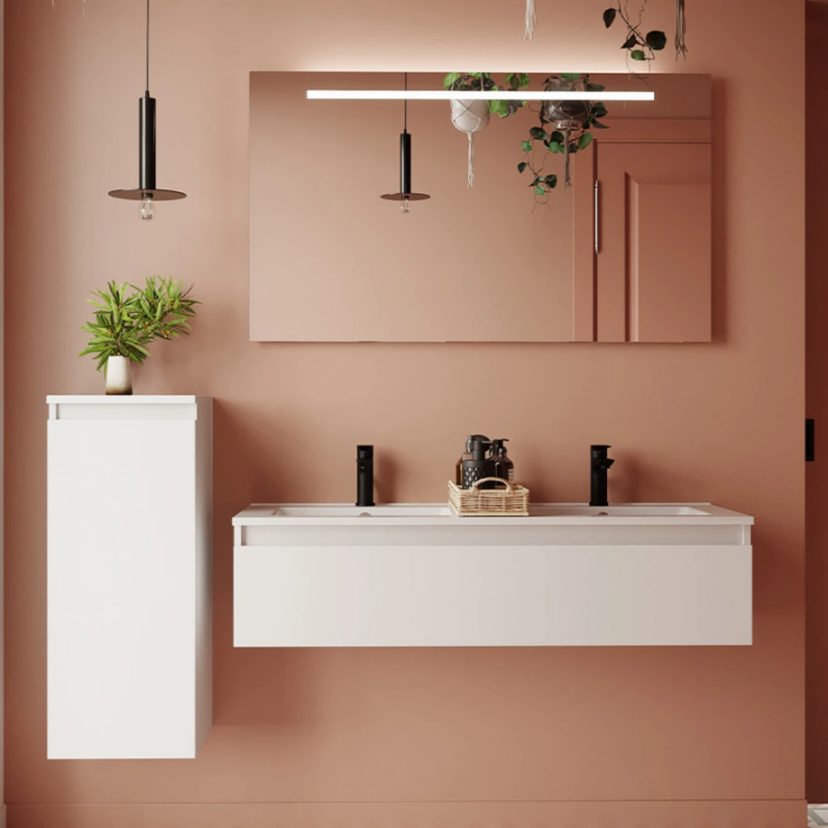 Meuble de salle de bain Vicenza 120cm - Intégrée - Blanc - 1