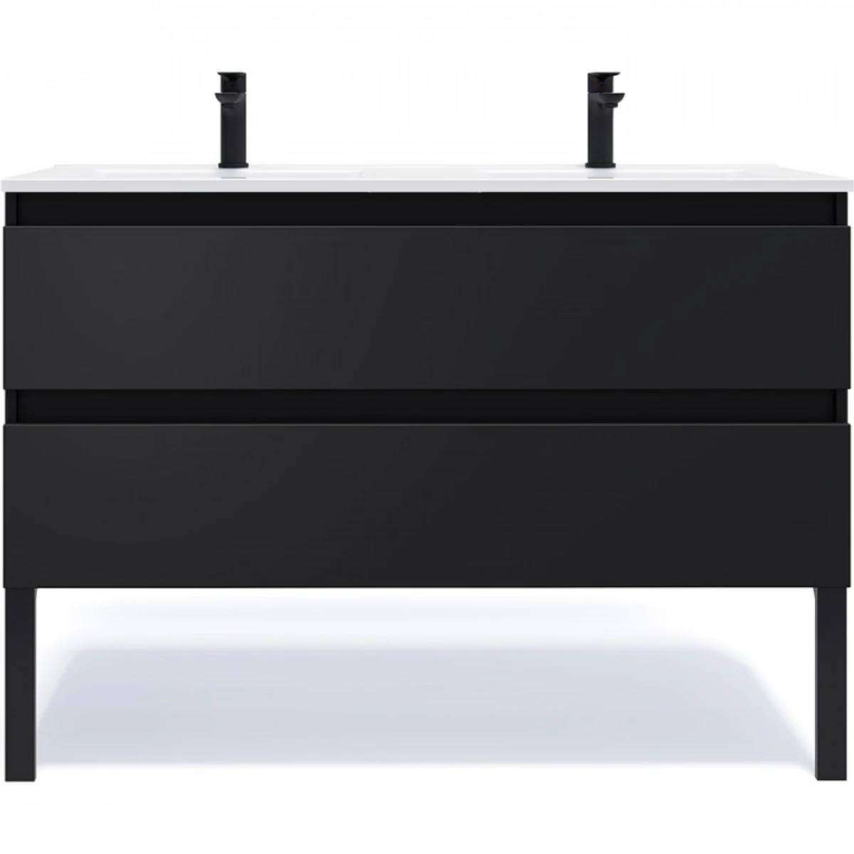 Meuble de salle de bain Vicenza 120cm - Intégrée - Noir - 2