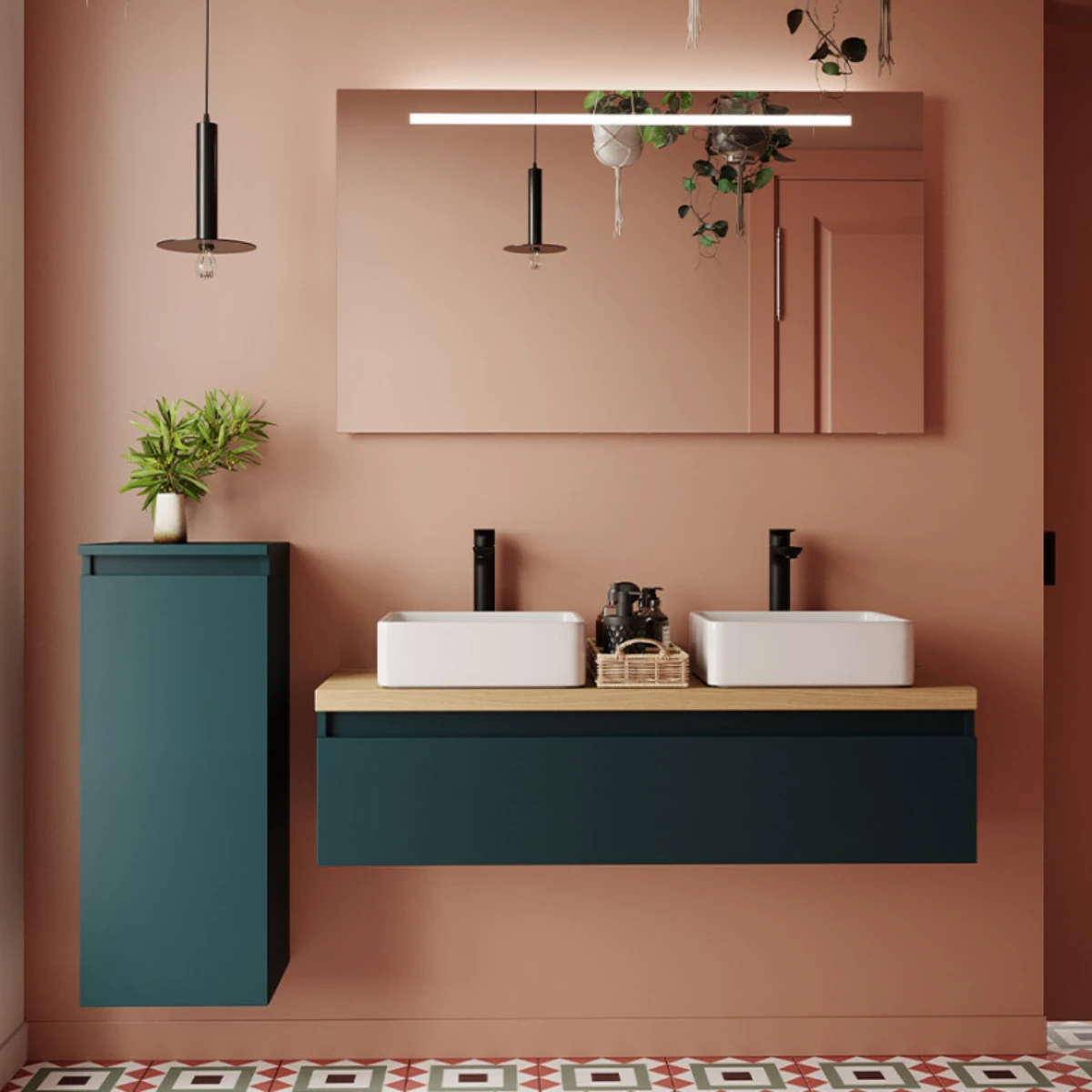 Meuble de salle de bain Vicenza 120cm - Posée - Tropical - 1
