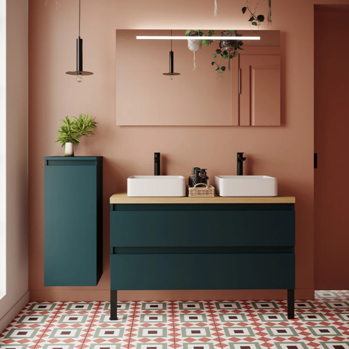 Meuble de salle de bain Vicenza 120cm - Posée - Tropical - 2
