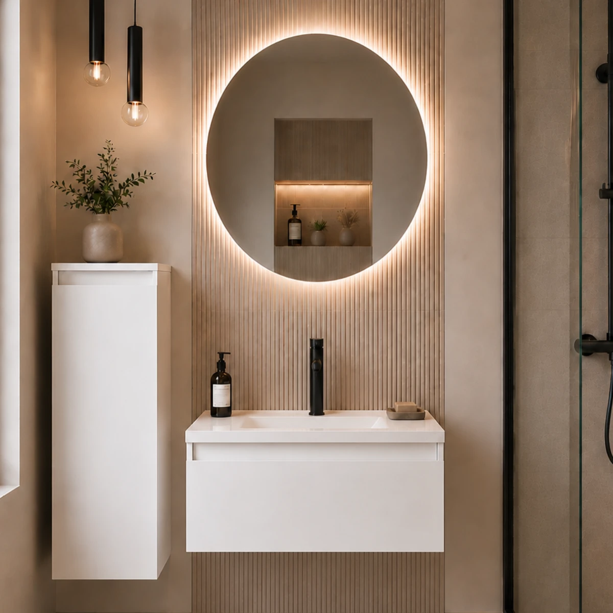 Meuble de salle de bain Vicenza 60cm - Intégrée - Blanc - 1