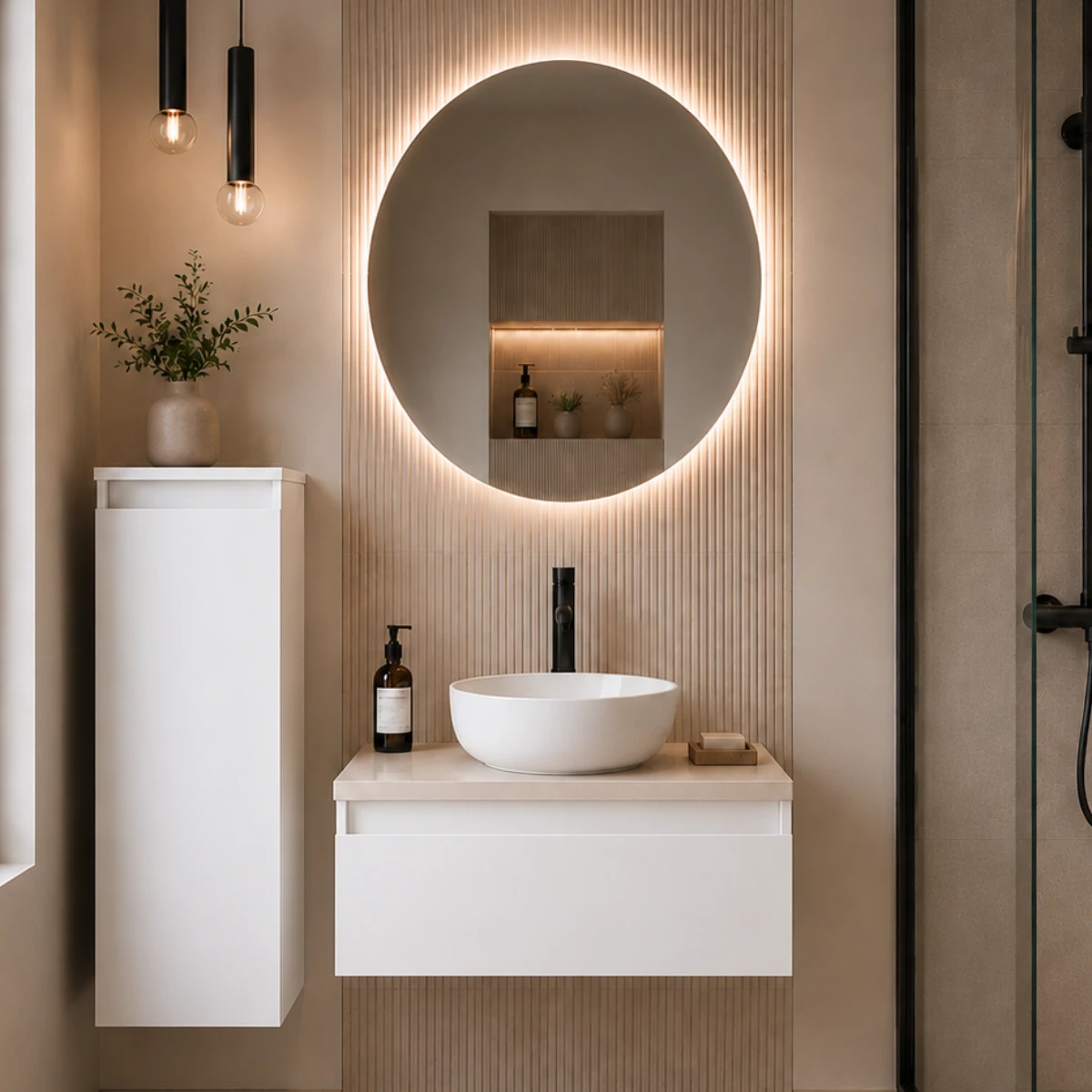 Meuble de salle de bain Vicenza 60cm - Posée - Blanc - 1