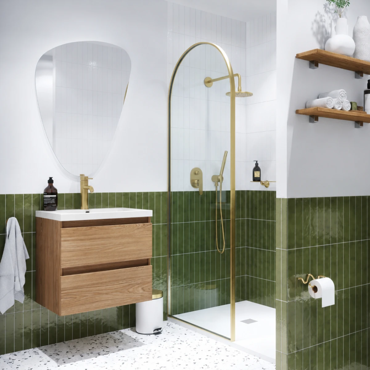Meuble de salle de bain Vicenza 60cm - Intégrée - Chêne clair - 2