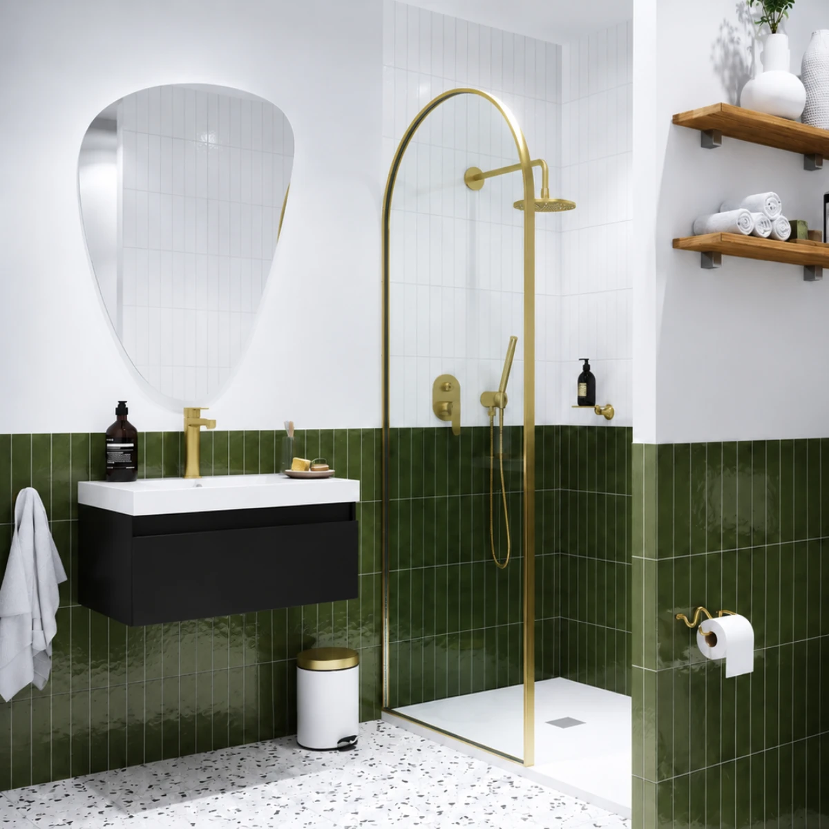 Meuble de salle de bain Vicenza 60cm - Intégrée - Noir - 1