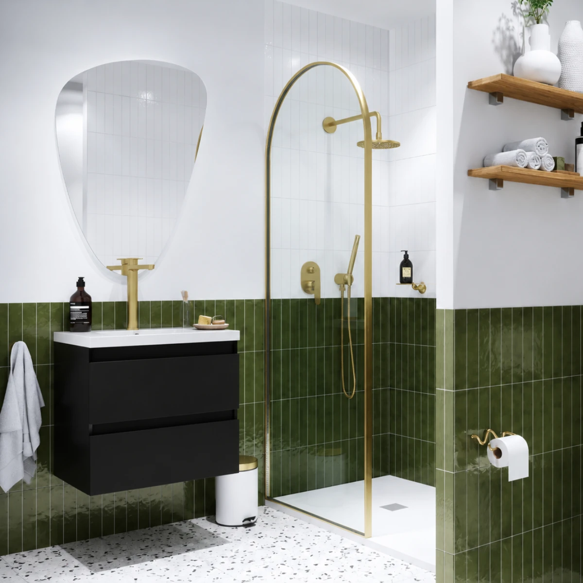 Meuble de salle de bain Vicenza 60cm - Intégrée - Noir - 2