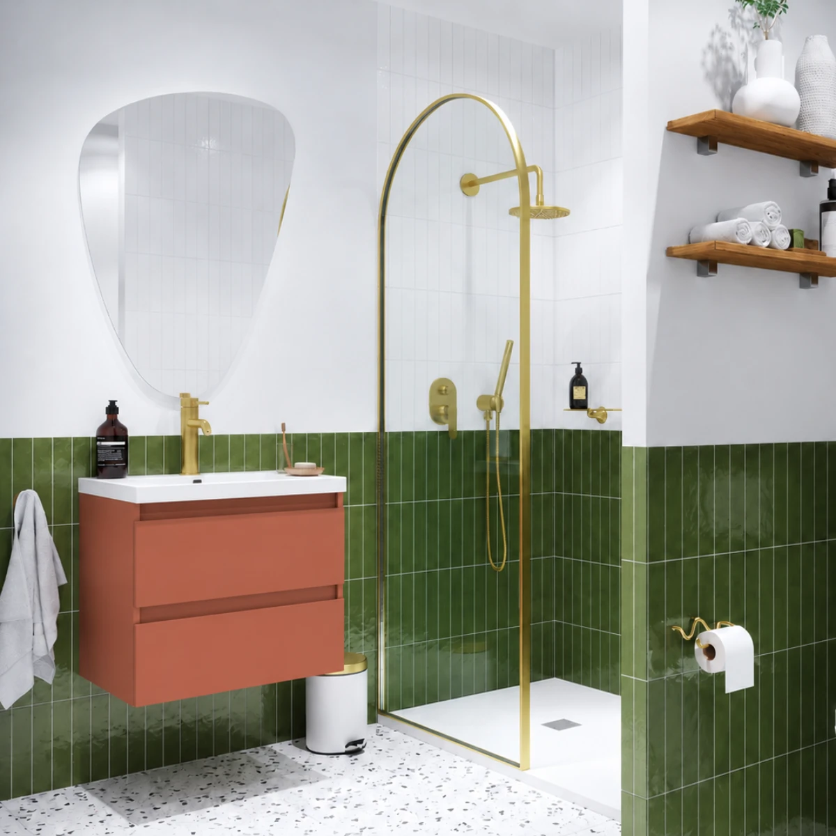 Meuble de salle de bain Vicenza 60cm - Intégrée - Terracotta - 2
