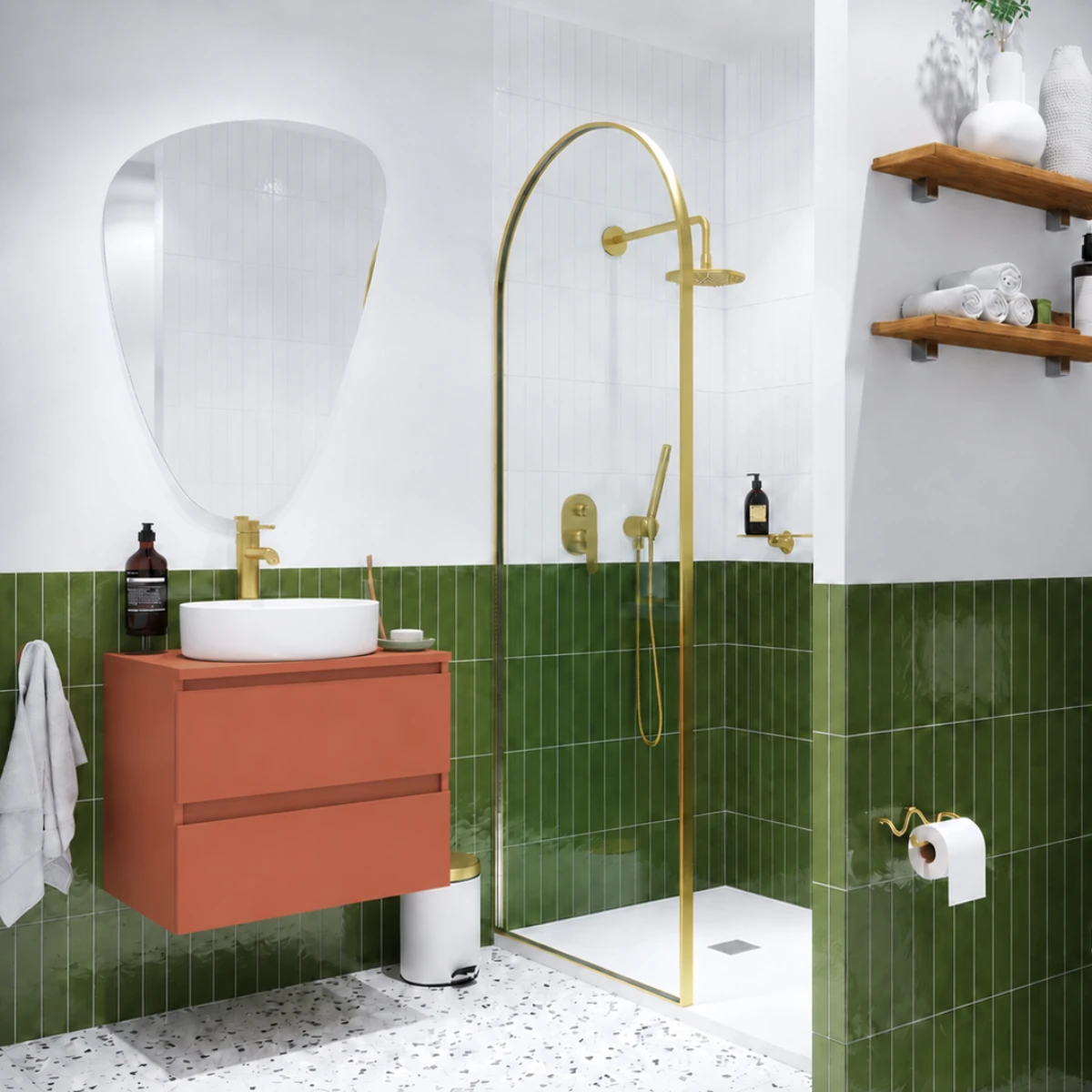 Meuble de salle de bain Vicenza 60cm - Posée - Terracotta - 2