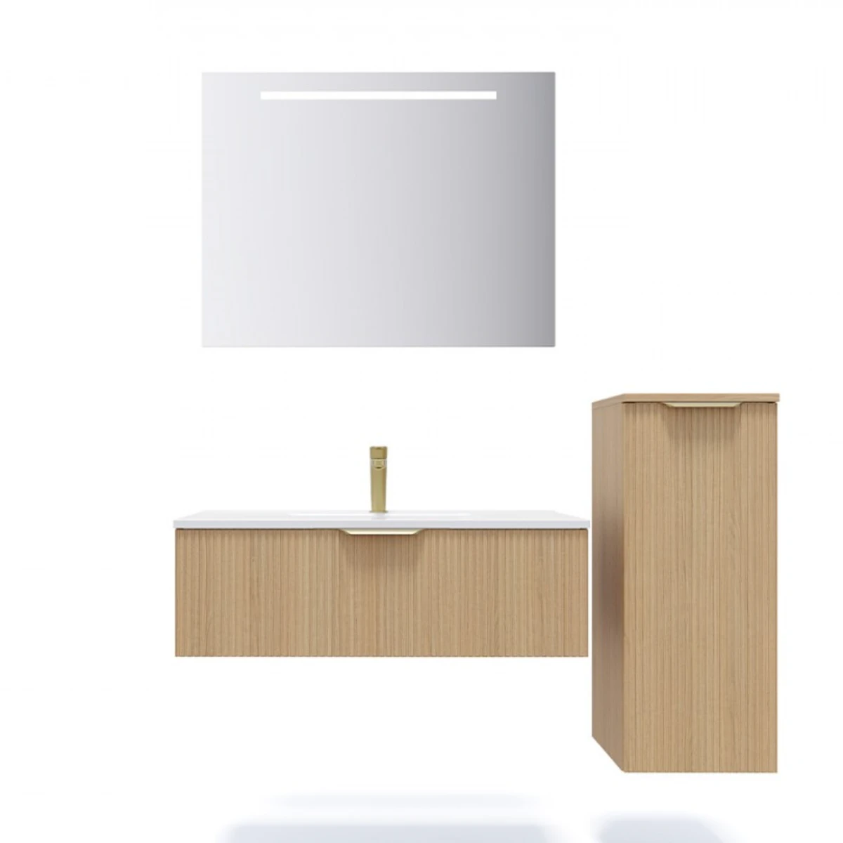 Meuble de salle de bain Elegance 90 cm - Intégrée - Cannelet - 2