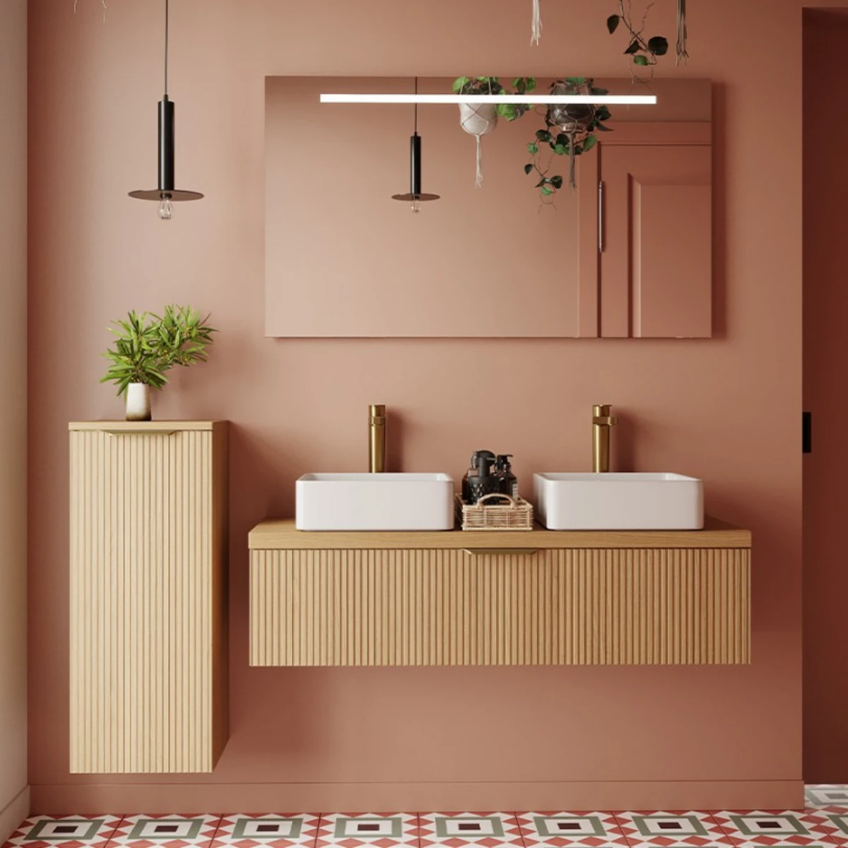 Meuble de salle de bain Elégance 120cm - Posée - Cannelet - 1
