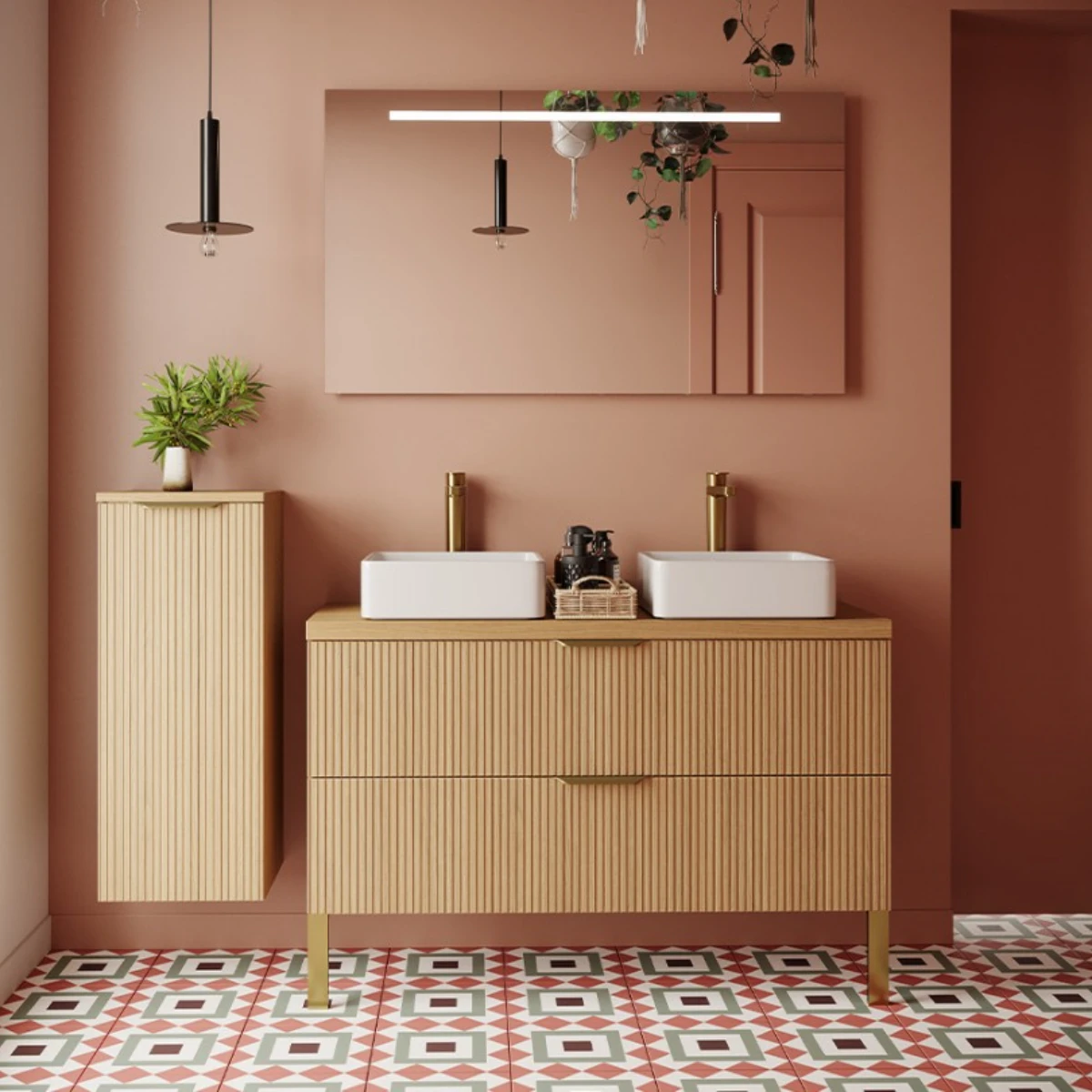 Meuble de salle de bain Elégance 120cm - Posée - Cannelet - 2