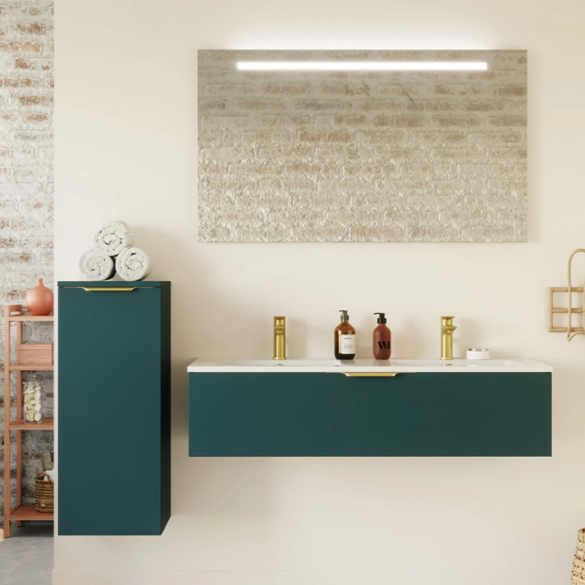 Meuble de salle de bain Elégance 120cm - Intégrée - Tropical - 1