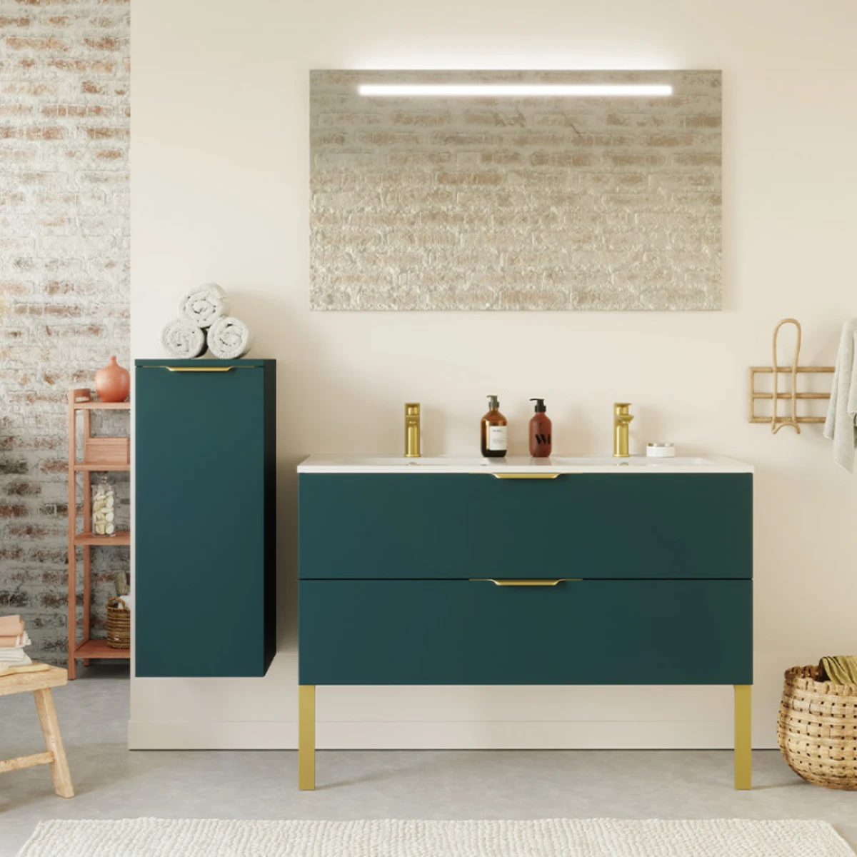 Meuble de salle de bain Elégance 120cm - Intégrée - Tropical - 2