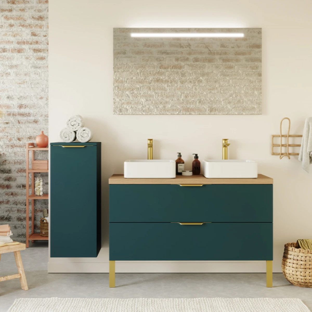 Meuble de salle de bain Elégance 120cm - Posée - Tropical - 2