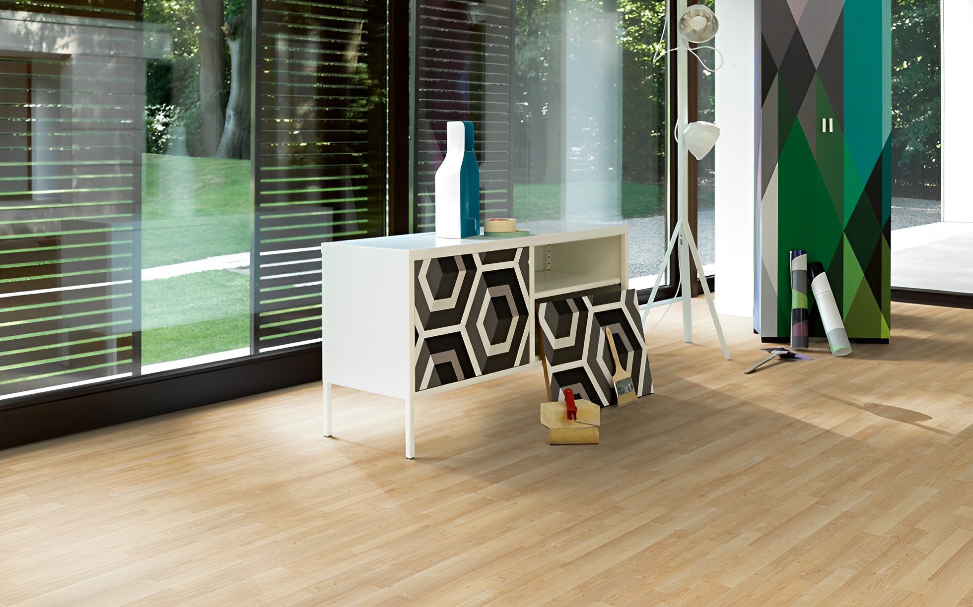 Parquet Stratifié Erable Naturel 128.5x19.4 cm 2