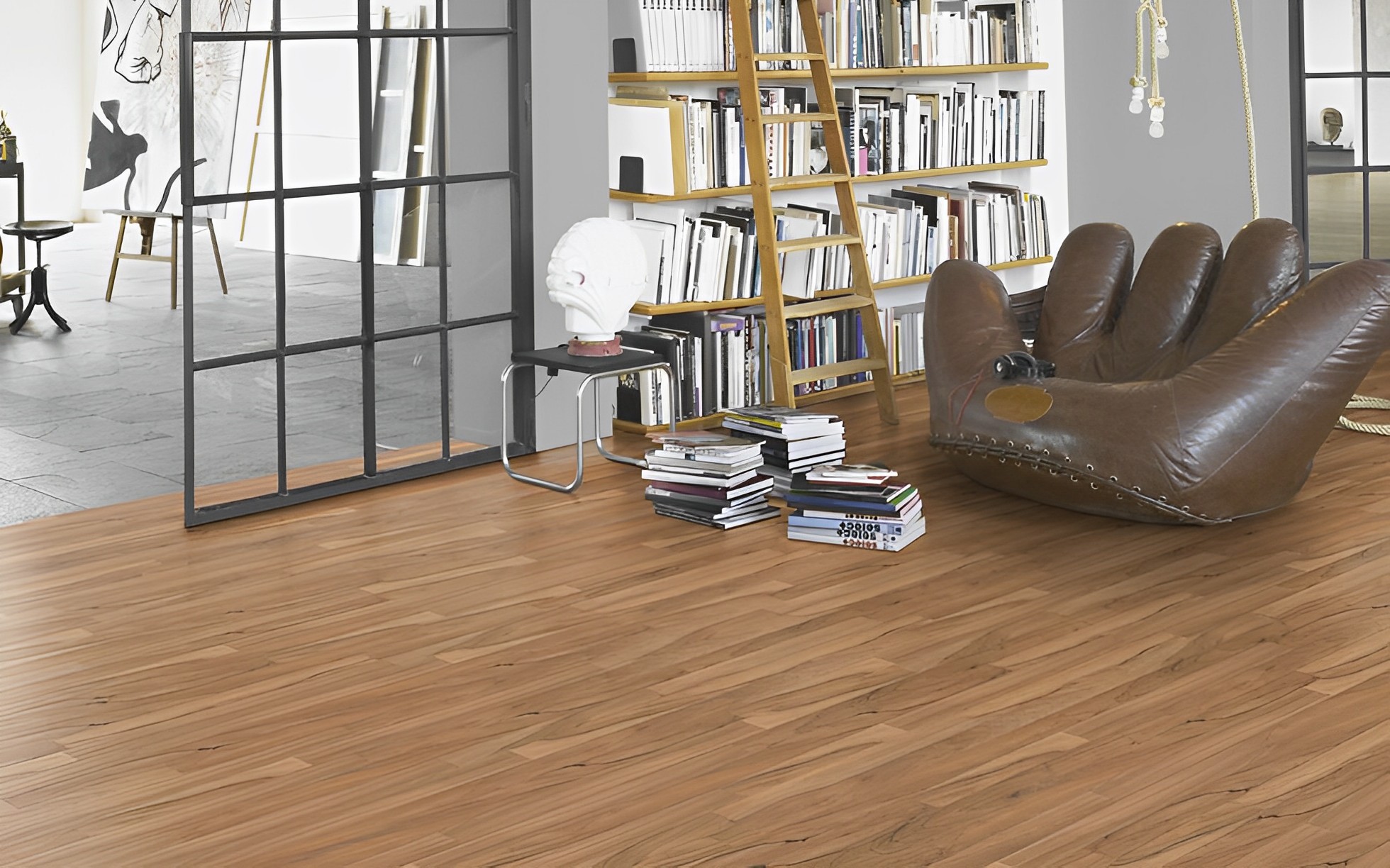 Parquet Stratifié Noyer Clair 128.5x19.4 cm 2